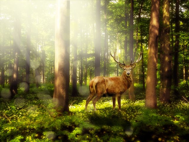 Atmosphere deer forest landscape - Download Free Stock Photos Pikwizard.com