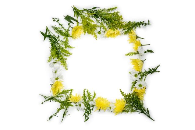 Fresh flowers arranged in a circle - Download Free Stock Photos Pikwizard.com