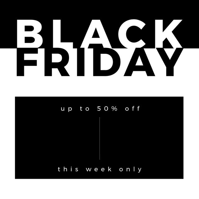 Composition of black friday text over black and white background. Black friday and celebration concept digitally generated image.