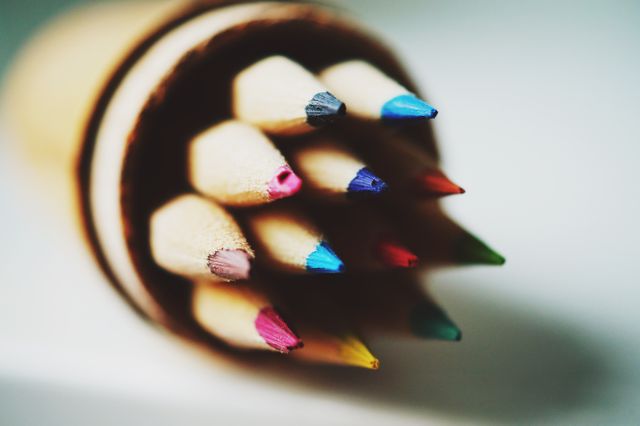 Colored Pencil in Tilt Shift Lens - Download Free Stock Photos Pikwizard.com
