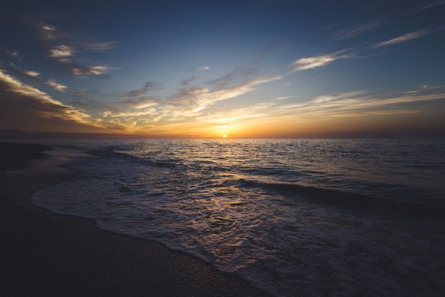 Sea sunset beach water - Download Free Stock Photos Pikwizard.com