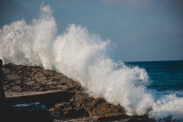 Sea Waves Hitting the Rock during Daytime - Download Free Stock Photos Pikwizard.com