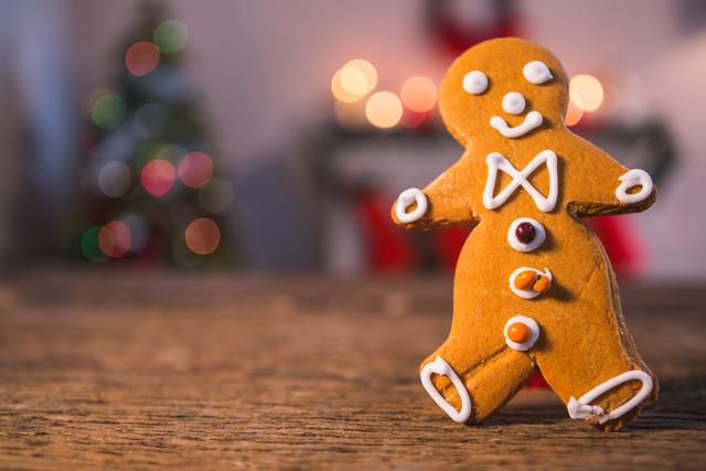 Gingerbread on a wooden table - Download Free Stock Photos Pikwizard.com