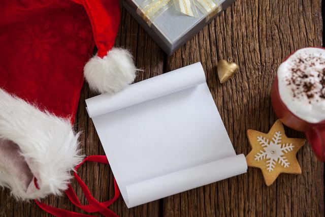 Blank paper with santa hat - Download Free Stock Photos Pikwizard.com