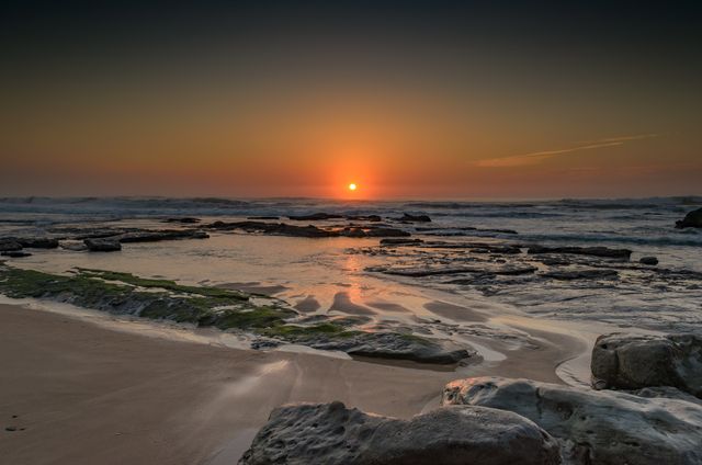 Sunset dusk beach - Download Free Stock Photos Pikwizard.com