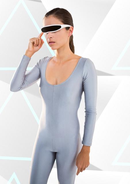 Girl in sportswear using virtual reality headset - Download Free Stock Photos Pikwizard.com