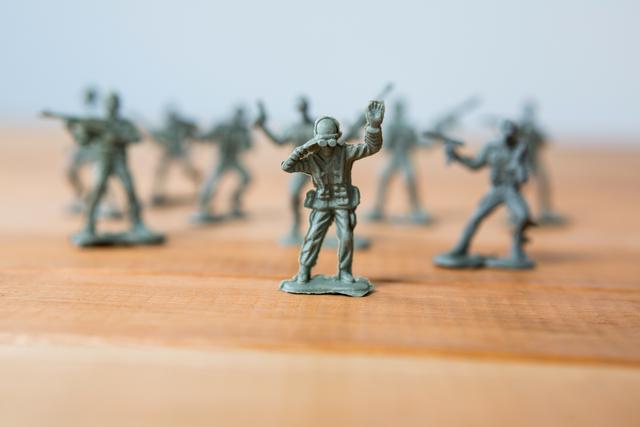 Miniature figurine of army soldier with binoculars - Download Free Stock Photos Pikwizard.com