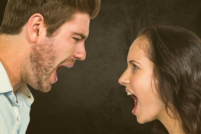 Angry couple shouting at each other - Download Free Stock Photos Pikwizard.com