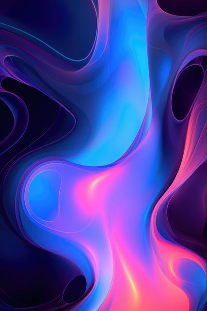 Multi coloured neon waves background, created using generative ai ...