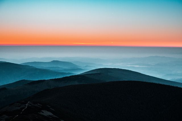 Mountain Landscape fog sunset - Download Free Stock Photos Pikwizard.com
