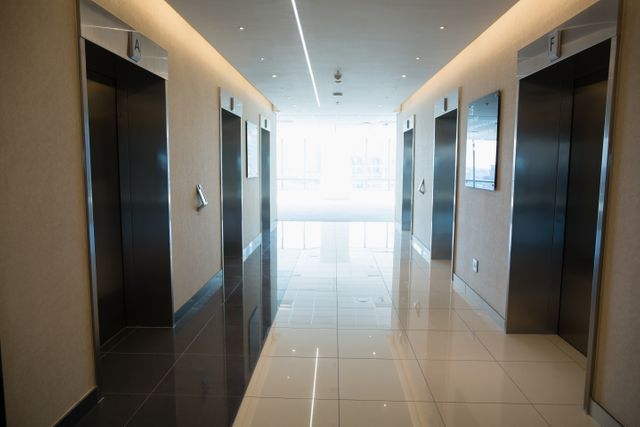 Empty corridor in the modern office building- Download Free Stock Photos Pikwizard.com