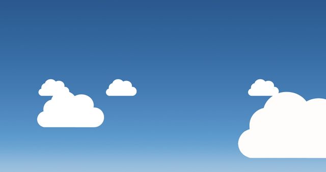 Illustrative image of white clouds over blue background - Download Free Stock Photos Pikwizard.com