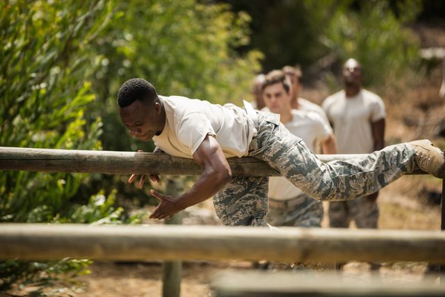 Military soldiers training on fitness trail - Download Free Stock Photos Pikwizard.com