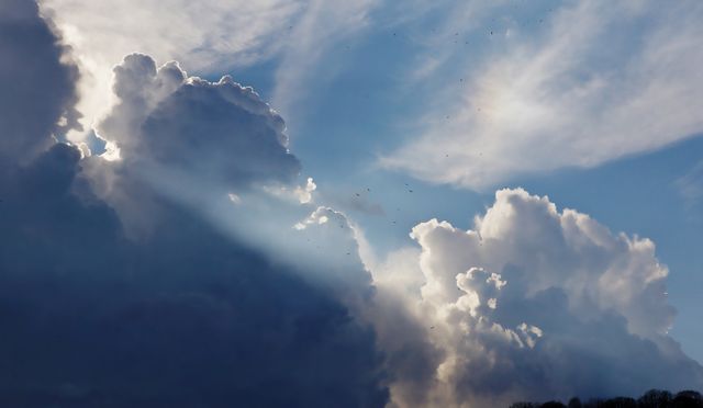 Sky clouds sun rays- Download Free Stock Photos Pikwizard.com