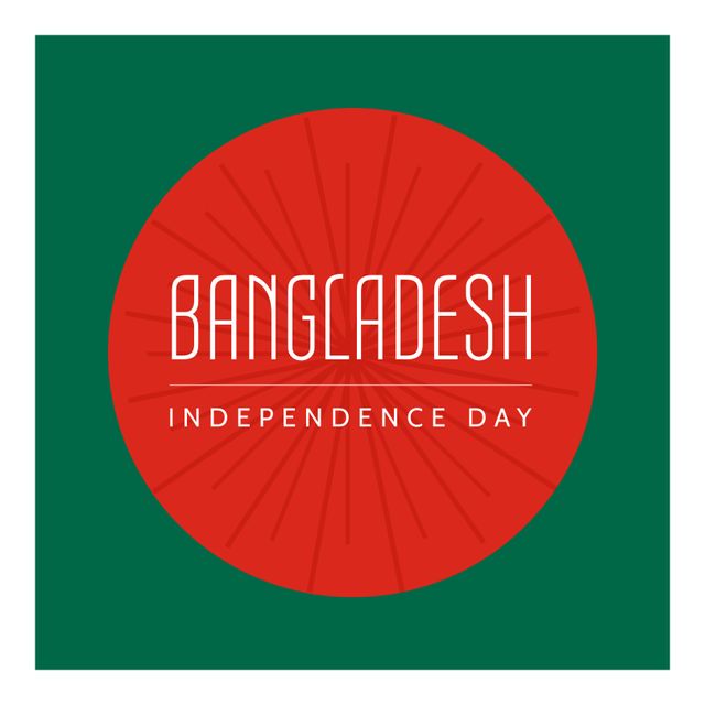 Composition of bangladesh independence day text over flag of bangladesh. Bangladesh independence day and celebration concept digitally generated image.