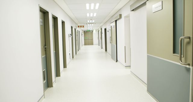 Empty hallway of a hospital