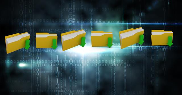 Files arranged in a row against illuminated background - Download Free Stock Photos Pikwizard.com