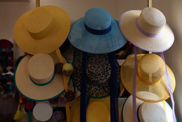 Hats displayed in rows on walls - Download Free Stock Photos Pikwizard.com