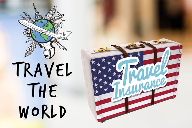 composite of travel insurance graphics