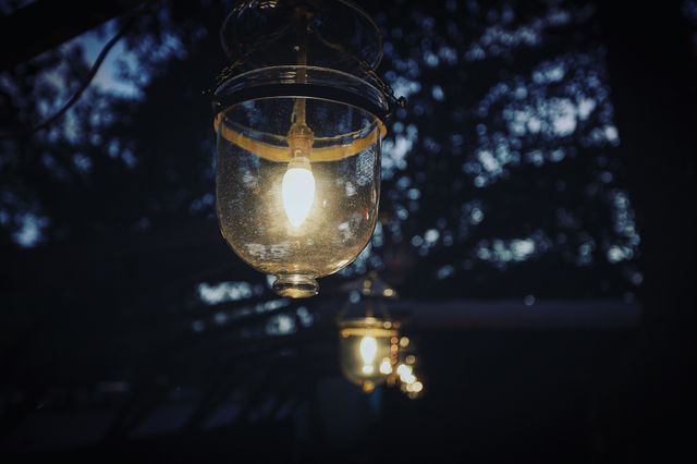 Gold Frame Clear Glass Lantern during Nighttime - Download Free Stock Photos Pikwizard.com