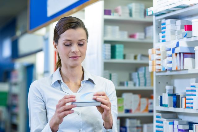 Pharmacist checking a medicine box - Download Free Stock Photos Pikwizard.com