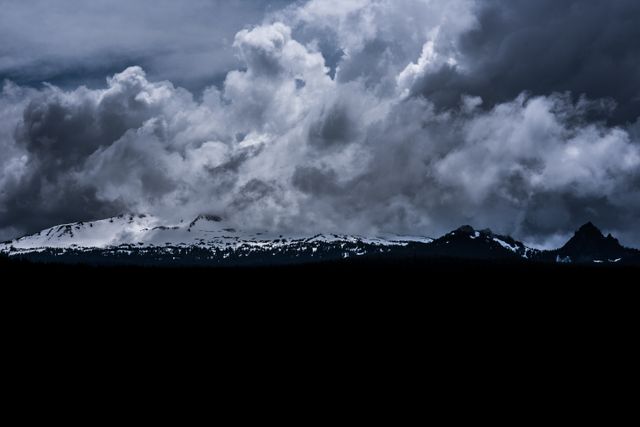 Panoramic view of storm clouds over landscape - Download Free Stock Photos Pikwizard.com