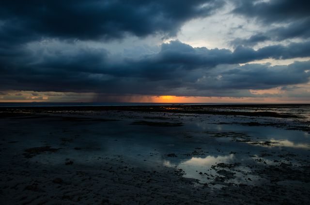 Sunset dusk stormy- Download Free Stock Photos Pikwizard.com