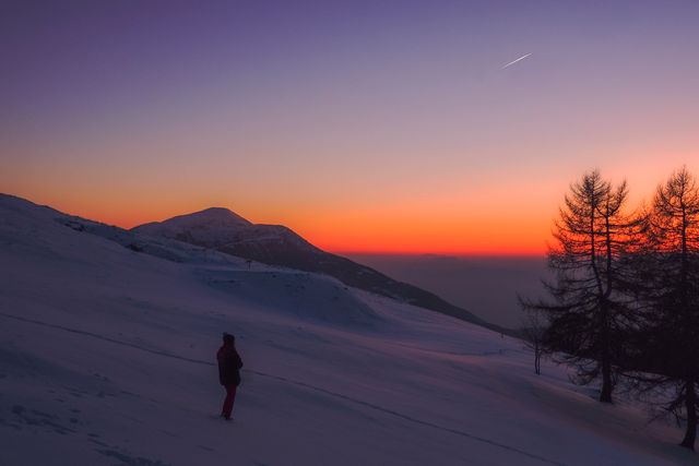 Snow Mountain Sunset - Download Free Stock Photos Pikwizard.com