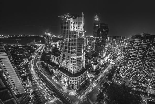 City Buildings at Night Time - Download Free Stock Photos Pikwizard.com