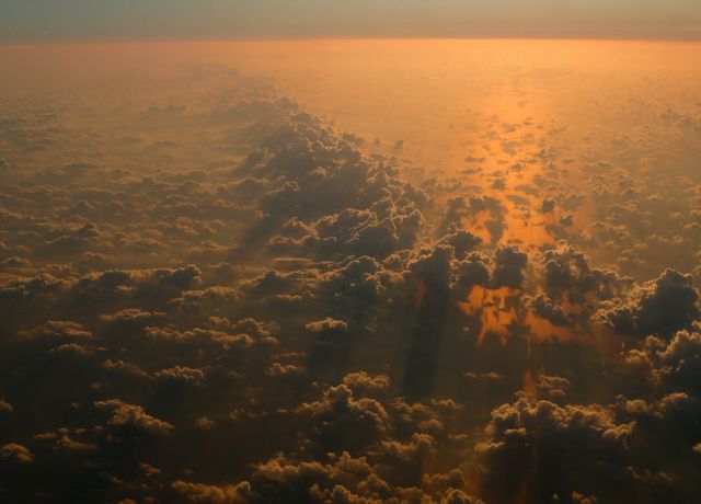 Sunset above the clouds sky  - Download Free Stock Photos Pikwizard.com