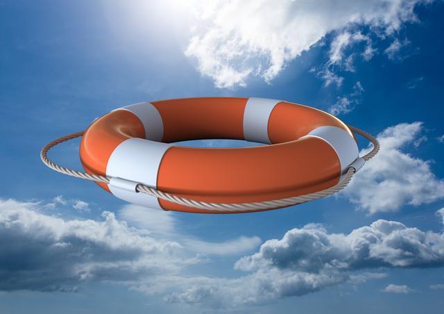 Lifebuoy with rope against sky in background - Download Free Stock Photos Pikwizard.com