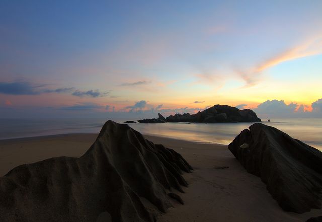 Beach Water Rocks Sunset - Download Free Stock Photos Pikwizard.com