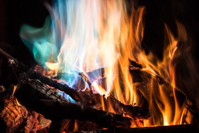 Fireplace Blaze Carbon - Download Free Stock Photos Pikwizard.com