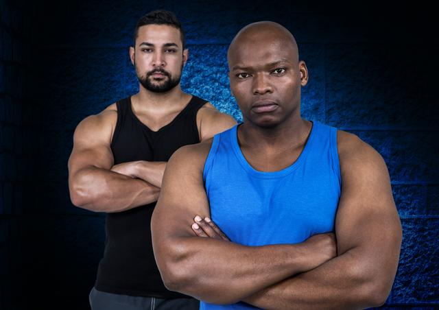 Portrait of two muscular men- Download Free Stock Photos Pikwizard.com