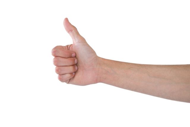 Hand showing thumbs up against white background - Download Free Stock Photos Pikwizard.com