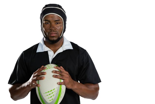 Portrait of male rugby player wearing helmet - Download Free Stock Photos Pikwizard.com