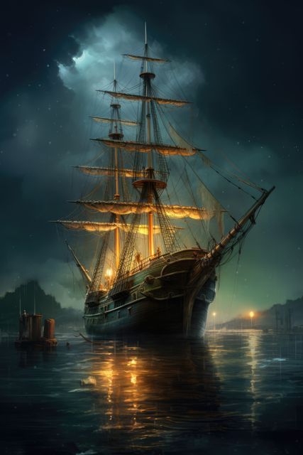 20+ Free Ship at Night | Free HD Downloads - Pikwizard