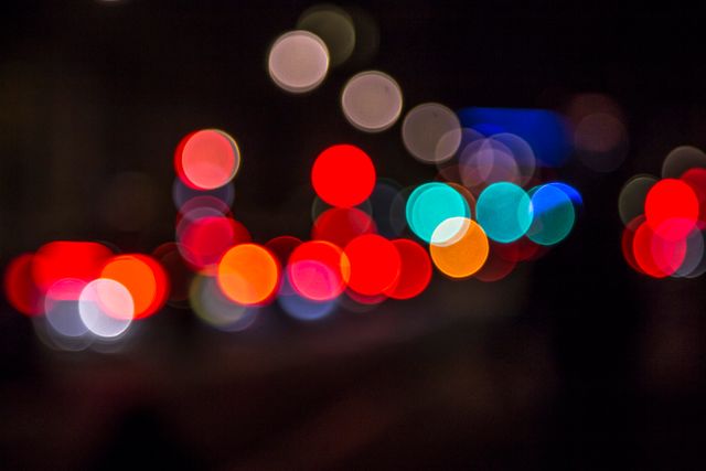 a blurry street at night - Download Free Stock Photos Pikwizard.com