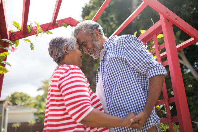 Low angle view of affectionate senior couple - Download Free Stock Photos Pikwizard.com