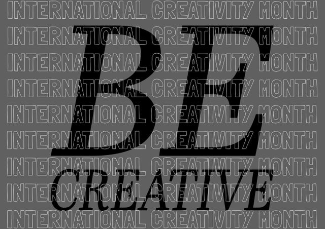 Full frame shot of be creative text on international creativity month against gray background - Download Free Stock Photos Pikwizard.com
