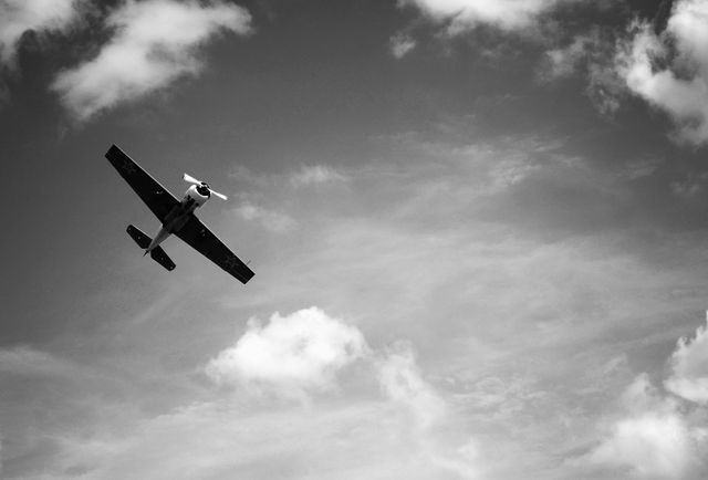 Airplane flying sky- Download Free Stock Photos Pikwizard.com