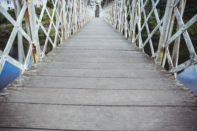 Wooden bridge over the river - Download Free Stock Photos Pikwizard.com