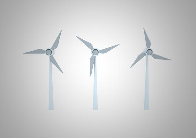 Digitally generated image of wind turbines - Download Free Stock Photos Pikwizard.com