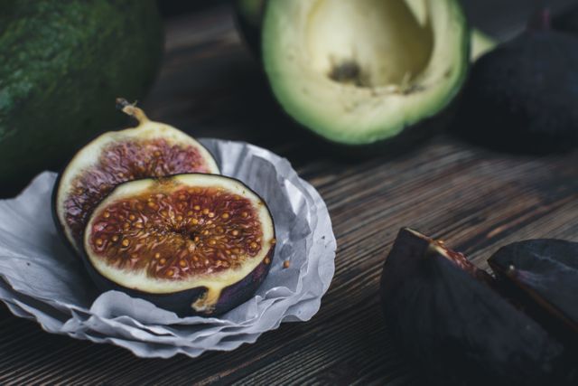 Fresh figs and avocado - Download Free Stock Photos Pikwizard.com