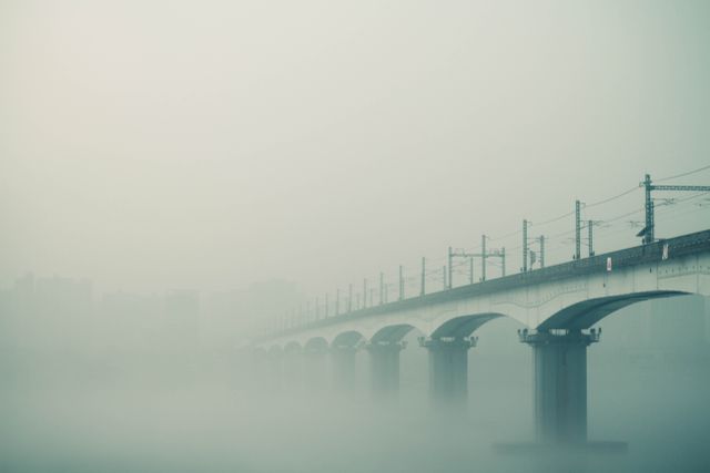 Architecture bridge cold fog - Download Free Stock Photos Pikwizard.com