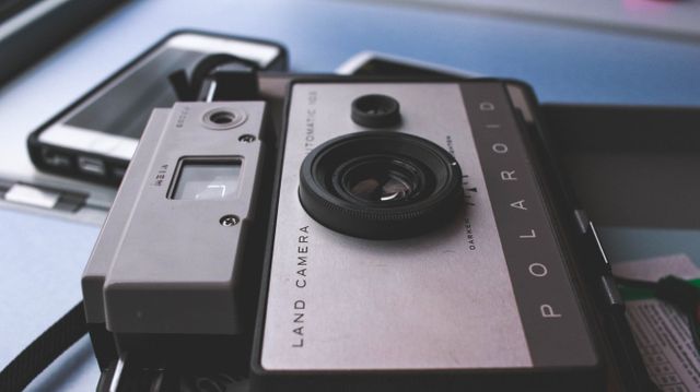Polaroid camera lens- Download Free Stock Photos Pikwizard.com