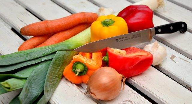 Vegetables With Knife - Download Free Stock Photos Pikwizard.com
