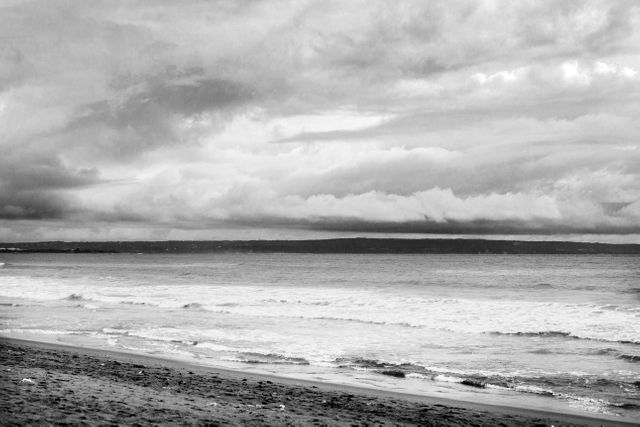 Sea black and white nature beach - Download Free Stock Photos Pikwizard.com