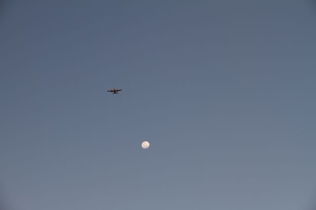 Sky Plane Moon - Download Free Stock Photos Pikwizard.com
