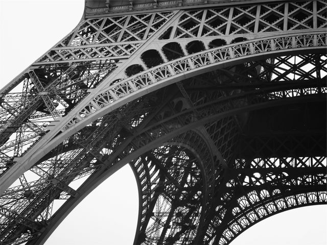 Eiffel Tower architecture black and white- Download Free Stock Photos Pikwizard.com